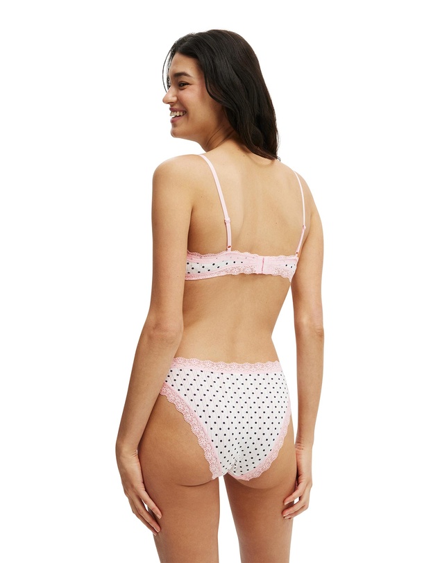 Cotton On Body - Cotton Lace Triangle Padded Bralette