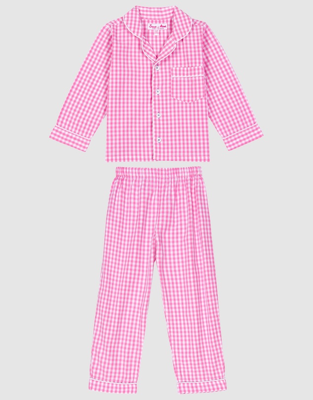 Sant And Abel - Kids Hepburn Gingham Pink PJ Set