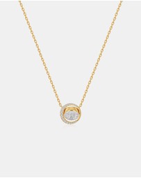 Ania Haie - Gold Reversible Pave Moon Evil-Eye Necklace