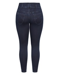 City Chic - Plus size Harley Fit Skinny Petite Jean - dark wash