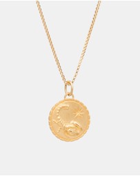Rachel Jackson - Zodiac Art Coin Necklace Scorpio