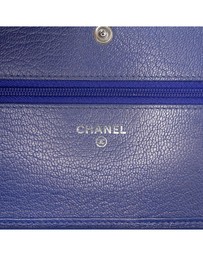 Pre-Loved by Azura Reborn - Pre-Loved CC Calfskin Double Stitched Wallet on Chain