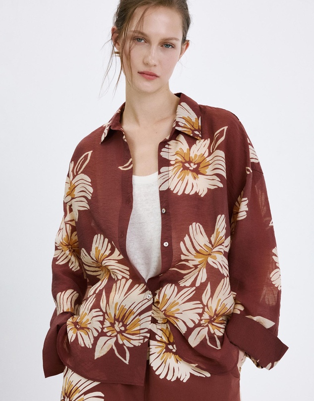 M.N.G - Printed Lyocell Shirt