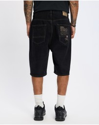 S Double - Embroidered 5 Pocket Shorts
