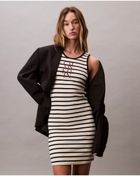 Calvin Klein Jeans - Stripe Cotton Rib Sleeveless Dress