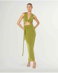 Winona - Valor Wrap Top Green