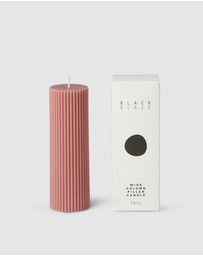 Black Blaze - Wide Column Pillar Candle