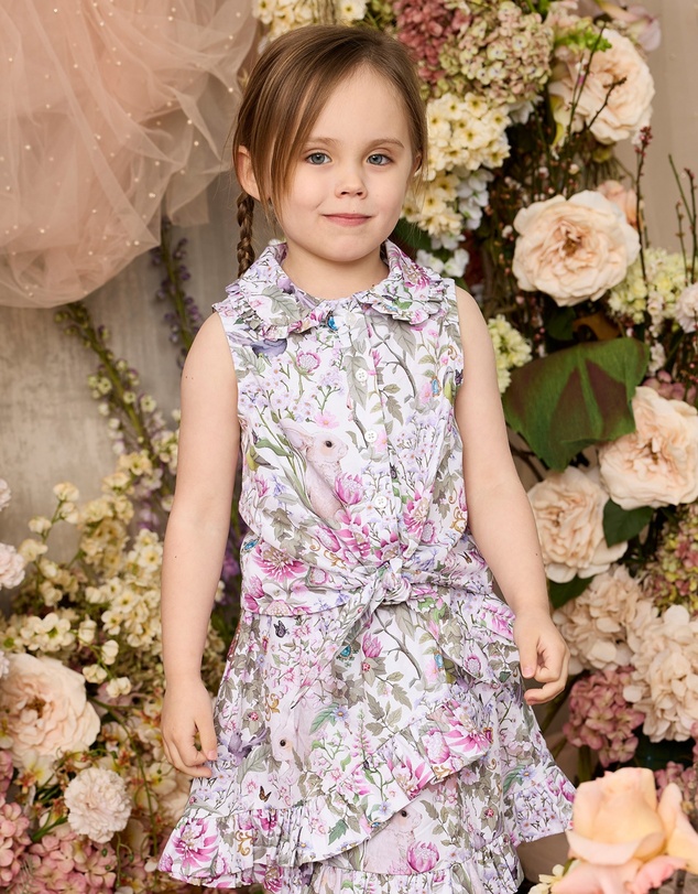 Fleur Harris - 'Heirloom Treasures' Elara Shirt in Gardenia
