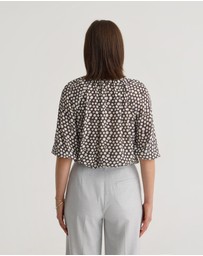Oxford - Simone Tie Neck Shirt