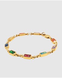 Nialaya Jewellery - Men's Rectangle Tennis Bracelet
