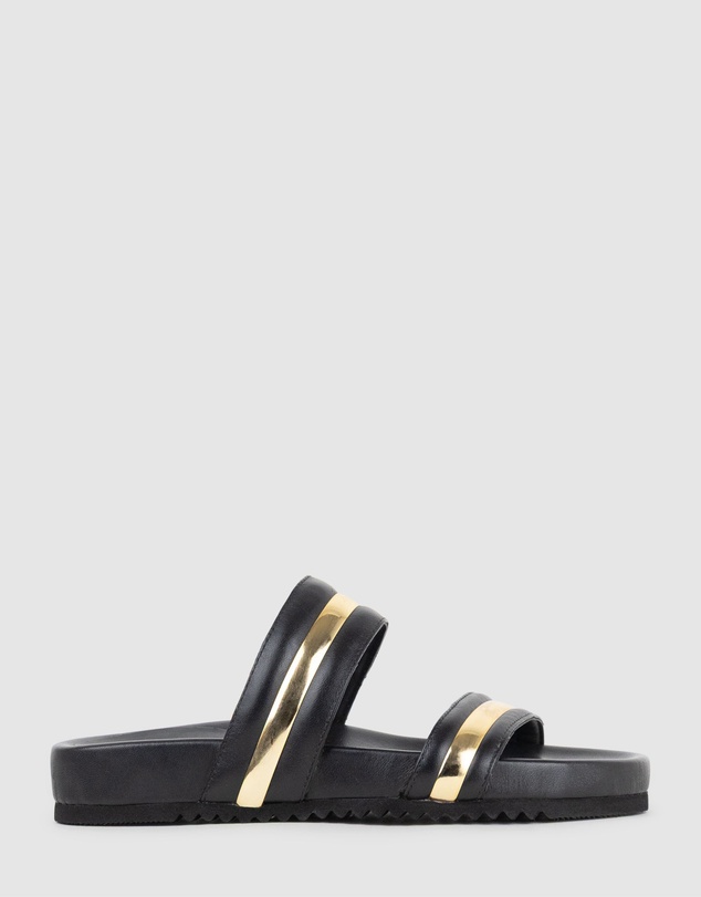 Edward Meller - KELLIS Two Strap Slide with Stripe