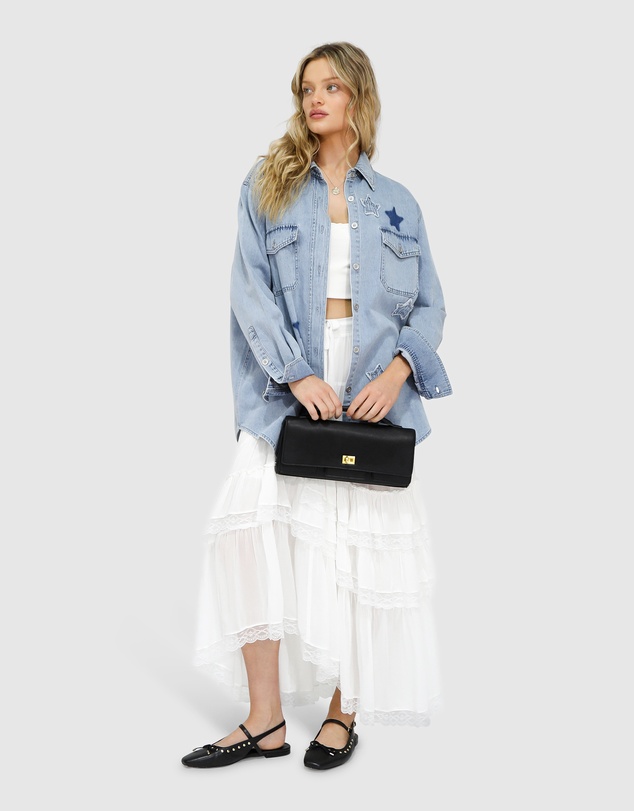 Belle & Bloom - Stargazer Patch Detail Denim Shirt
