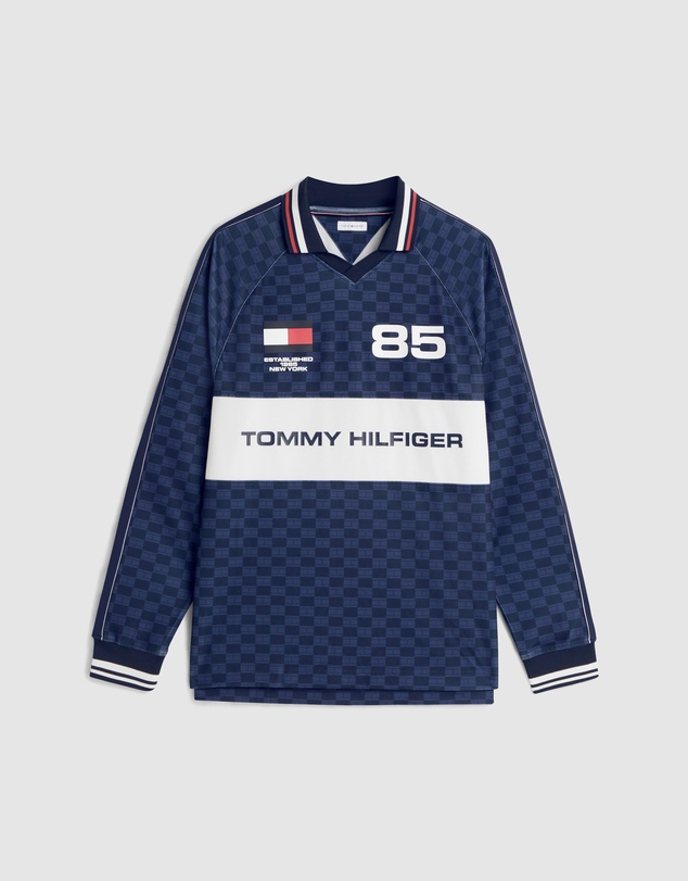Tommy Hilfiger - Geometric Flag Print LS Rugby Shirt