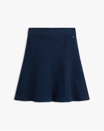 Tommy Hilfiger - Cotton Cable Knit Mini Skirt