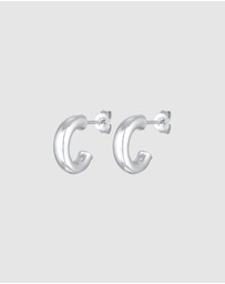 Elli Jewelry - Earrings Stud Classic Hoop 925 Sterling Silver