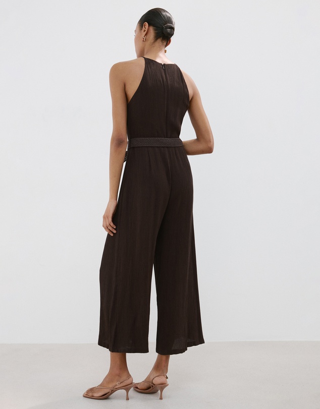 M.N.G - Halter-Neck Jumpsuit with Belt