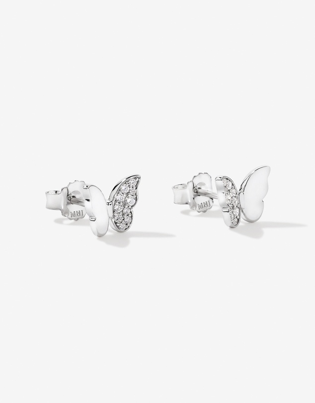 Michael Hill - Butterfly Stud Earrings with Cubic Zirconia in Sterling Silver
