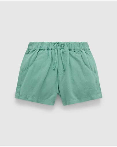 Purebaby - Linen Blend Short -Kids-Babies
