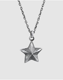 Kuzzoi - ICONIC EXCLUSIVE - Necklace Men's Star Pendant Vintage 925 Sterling Silver