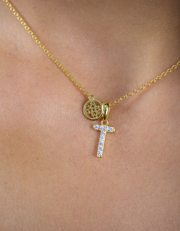 Georgini - Georgini Luxury Letters T Initial Pendant Gold