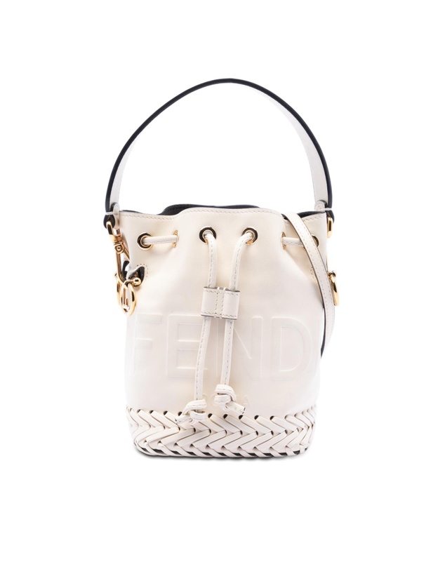 Pre-Loved by Azura Reborn - Pre-Loved Mini Embossed Leather Whipstitch Mon Tresor Bucket Bag