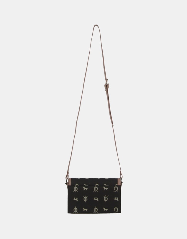 Pierre Cardin - Pierre Cardin Canvas Print/Leather Trim Flap Cross-Body Bag