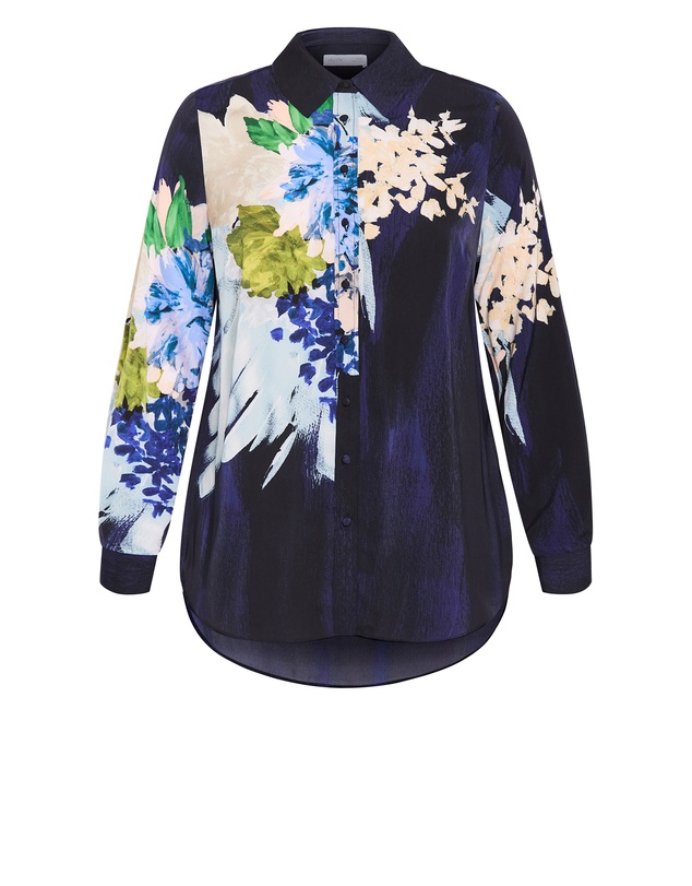 City Chic - Penelope Dahlia Print Shirt