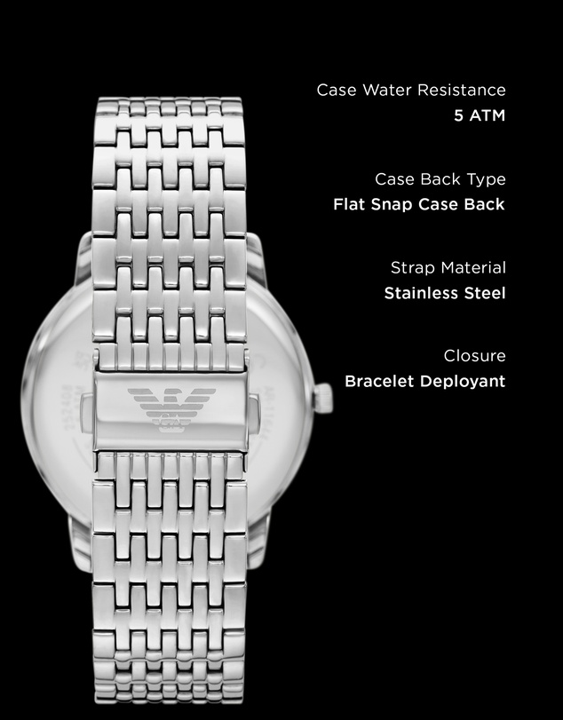 Emporio Armani - Silver Tone Analogue Watch