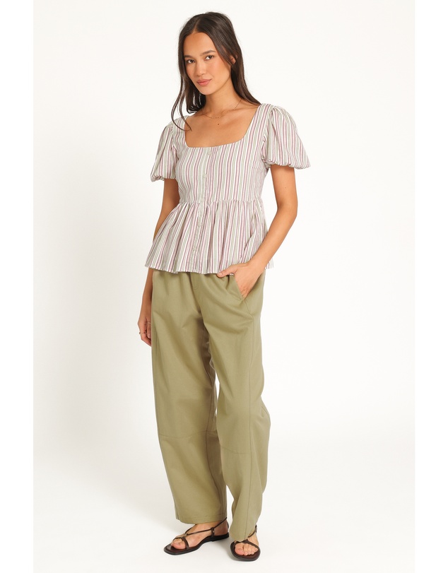 Petal & Pup - Sasha Barrel Jean - Moss Green