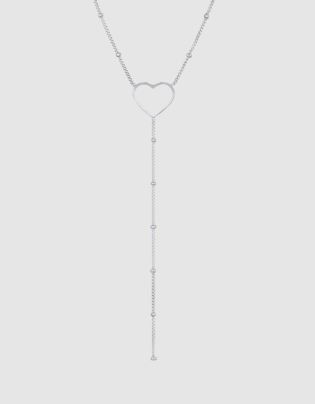 Elli Jewelry - Heart Y-Necklace in 925 Silver