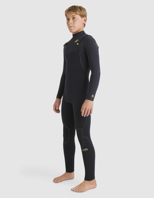 Billabong Kids - Boys 6 to 16 3/2mm Furnace Natural Chest Zip Steamer Wetsuit