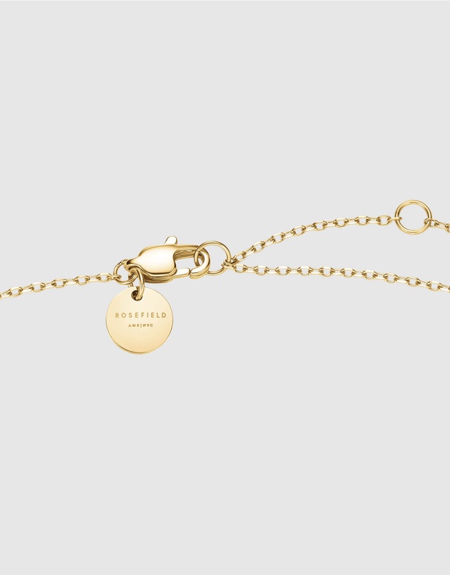 Rosefield - Modern Pearl Circle Gold-Tone Necklace