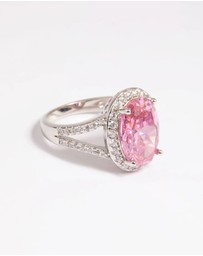 Lovisa - Silver Pink Cubic Zirconia Ring