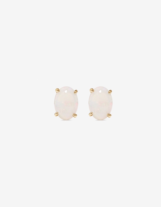 Michael Hill - Stud Earrings with Opal in 10kt Yellow Gold