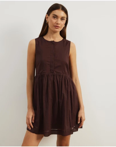 Atmos&Here - Dalia Cotton Voile Mini Dress