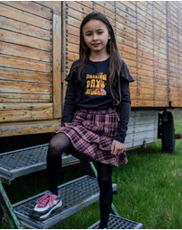 Quapi - Kendra Check Ruffle Skirt - Kids-Teens