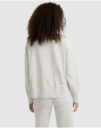 GUESS Originals - GUESS Originals Distressed Baker Crewneck Fleece Sweatshirt