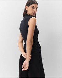 UNISON - Mock Neck Sleeveless Tee