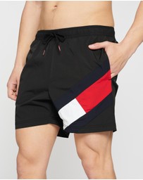 Tommy Hilfiger - Colour Blocked Slim Fit Mid Length Drawstring Swim Shorts