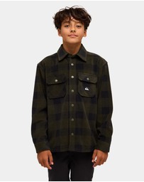 Quiksilver - Boys 8 to 16 Bering Strait Check Long Sleeve Shirt