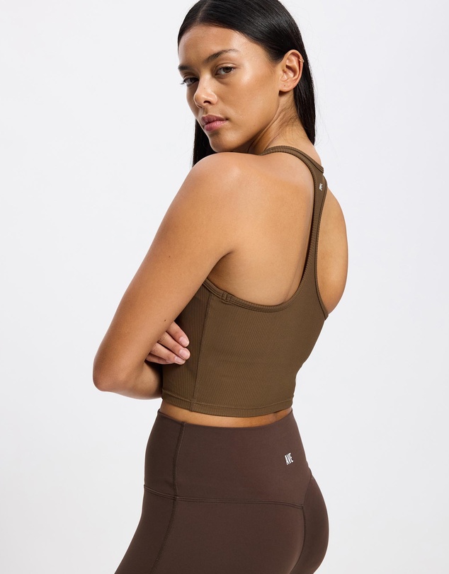 AVE Active - Ribbed Racer Crop Tank