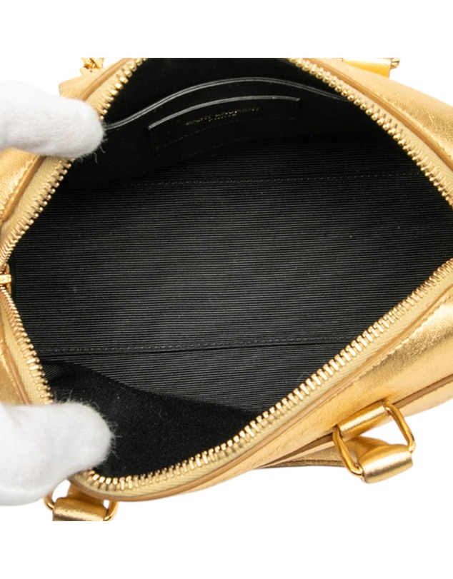 Pre-Loved by Azura Reborn - Pre-Loved Toy Metallic Leather Classic Duffle Satchel