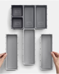 Joseph Joseph - Blox™ 7-piece Drawer Organiser Set (Grey)