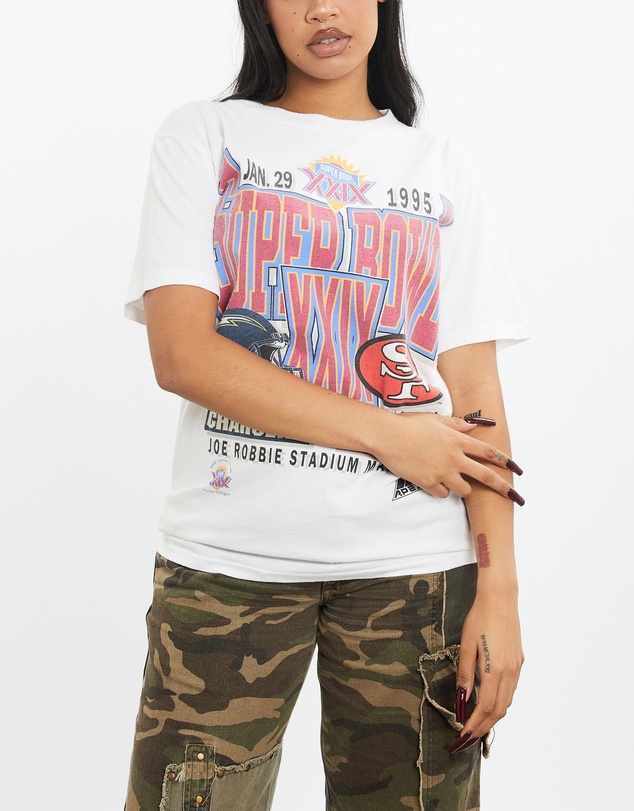 Vintage by The Real Deal - Pre Loved - 1995 NFL Chargers vs 49ers Super Bowl Tee