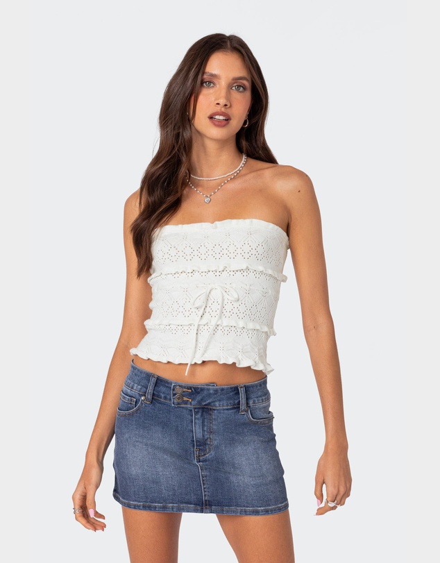 EDIKTED - Cecily Strapless Knit Top
