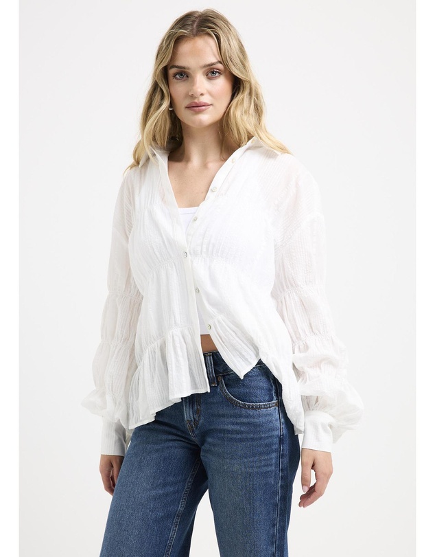 Subtitled - Chicago Shirred Long Sleeve Shirt