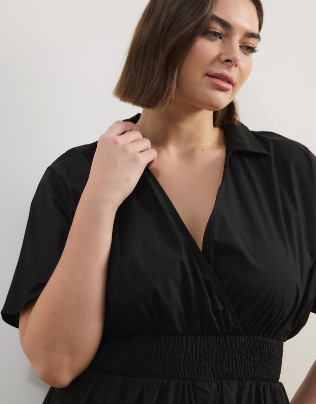 Atmos&Here Curvy - Ines Shirring Waist Midi Dress