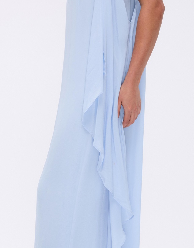 Minima Esenciales - Hallie Sheer Viscose Draped Maxi Dress