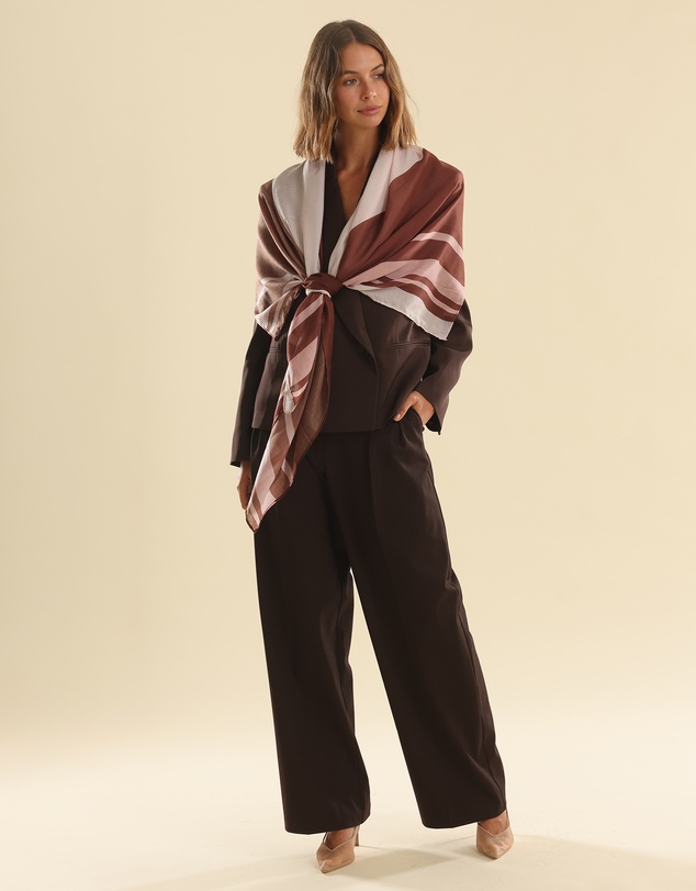 Morgan & Taylor - Eleanor Light-Weight Scarf in Brown