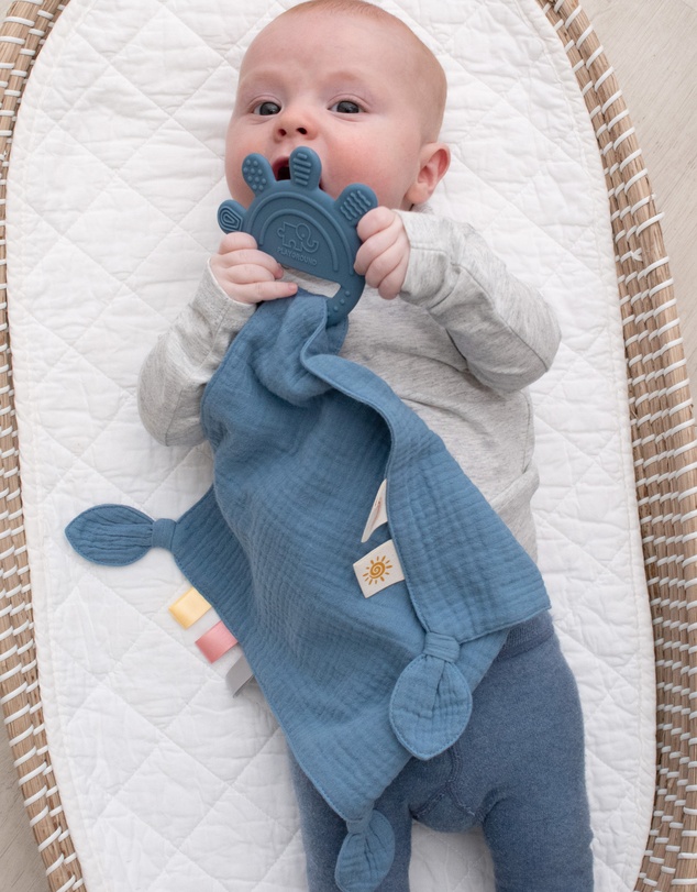 Playground - Silicone Comfort Teether - Steel Blue